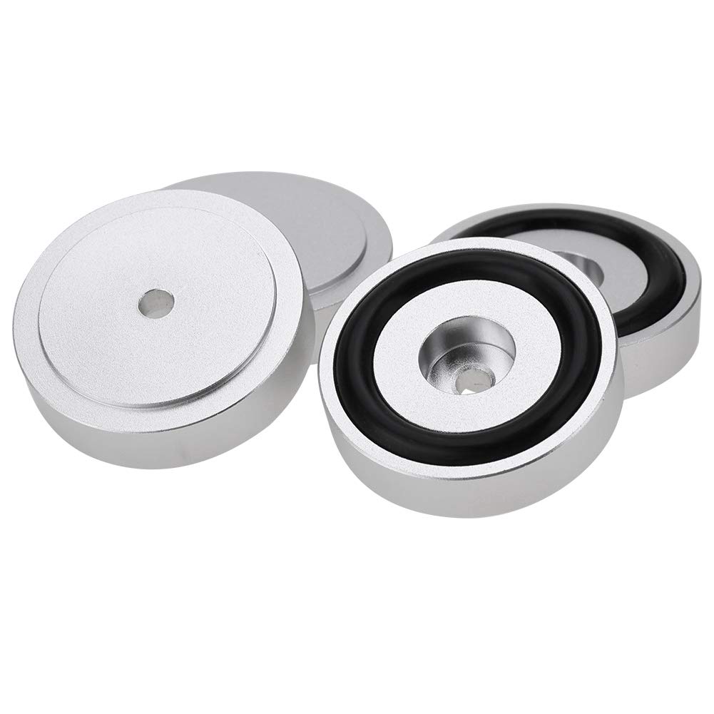 Piedini per amplificatori in lega di alluminio 40 x 10 mm universali argento