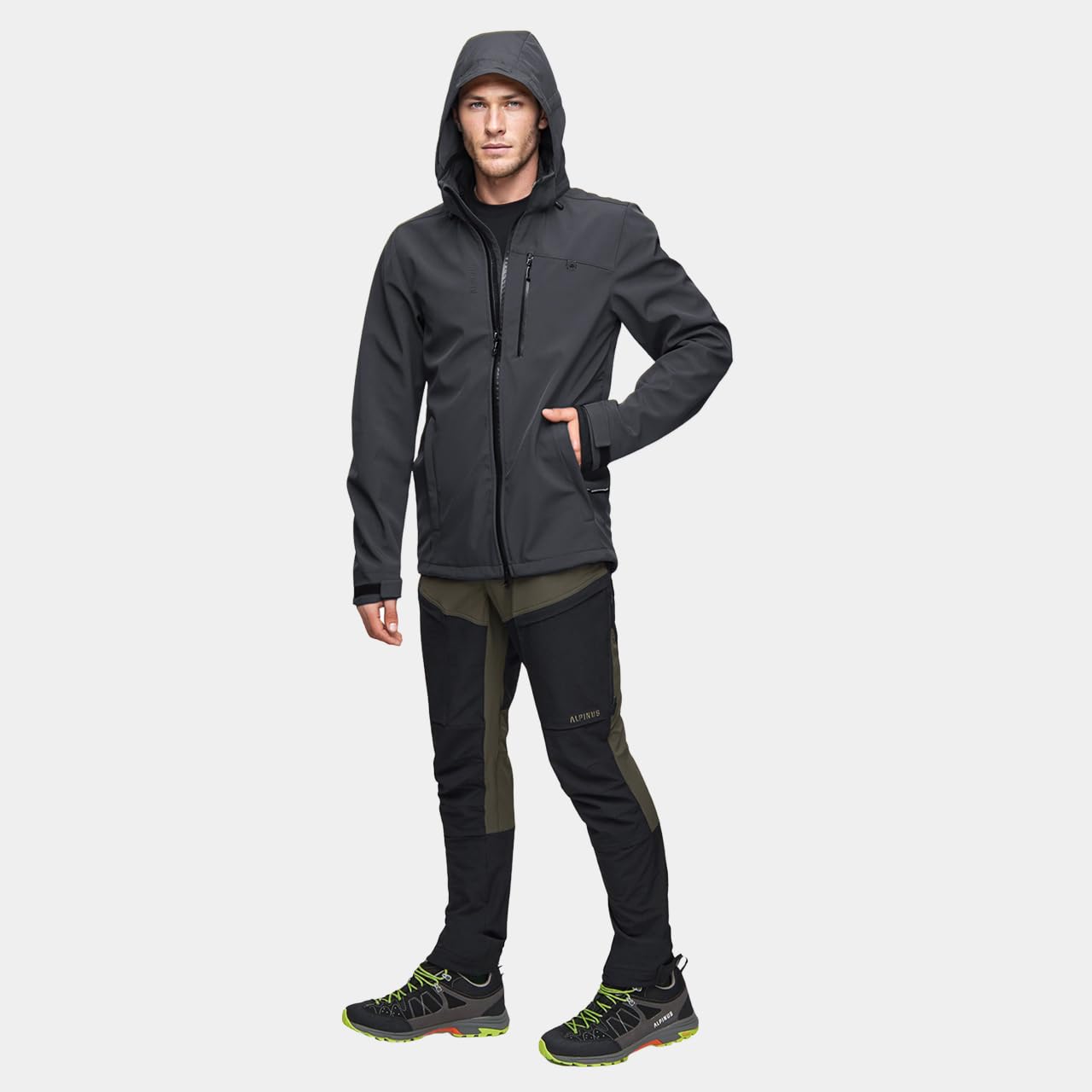 Alpinus Kurtka męska softshell Roignais czarna/grafitowa MK11519
