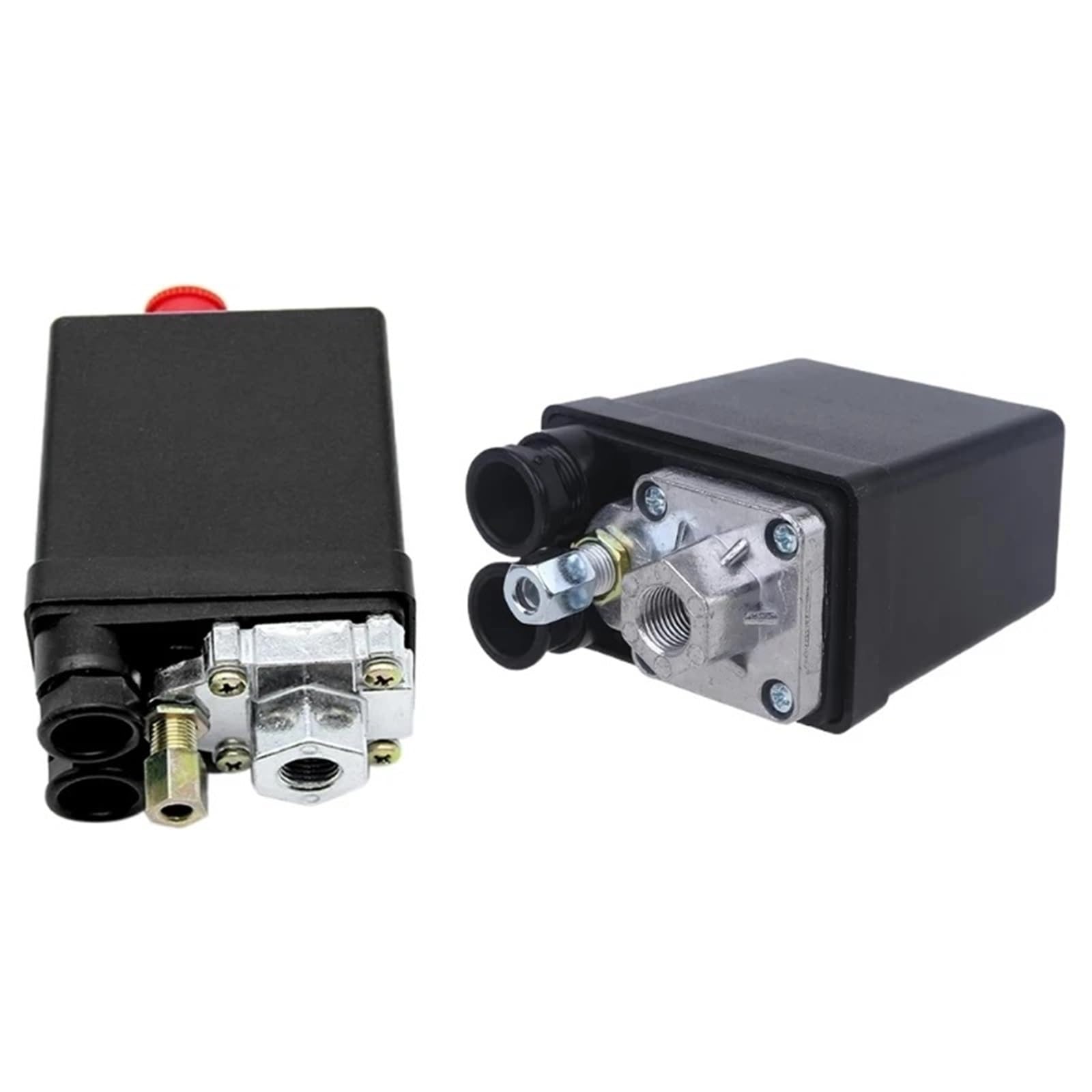 Lot de 2 valves de contrôle de pression pour compresseur d'air 220 V 90-120 PSI 1/4 port pour petite machine de compression