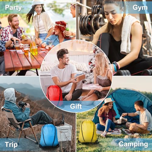 Kuhome 300Pcs Drawstring Backpacks Bulk String Bag Cinch Sack Pack Storage Knapsack Polyester Gift Bags Sports Drawstring Bags for Trip Gym Party Bags(20 Colors) by Kuhome - Image 7