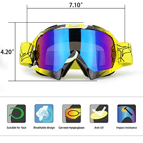 Jamiewin ZSP812 Motocross Goggles Atv Dirt Bike Motorcycle Utv Mx Otg Offroad Riding Goggles Anti Uv Dustproof Anti Fog Racing Skiing Goggles thumb #2