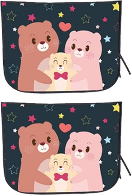 Amazon 2枚セット車用 サンシェード 可愛い 日よけ マグネット 紫外線99 カット カーサンシェード 子供 日除け 紫外線uvカット Black Bear サンシェード ベビー マタニティ 通販