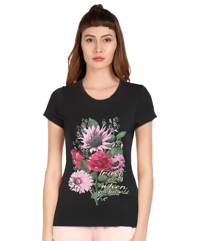 Image of Lyra Women's Cotton Regular Fit T-Shirt