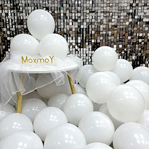 Image of White Balloons 50pcs 12 inch Party Decoration Matte Latex Balloonfor Birthday Wedding Engagement Anniversary Christmas Festival-White