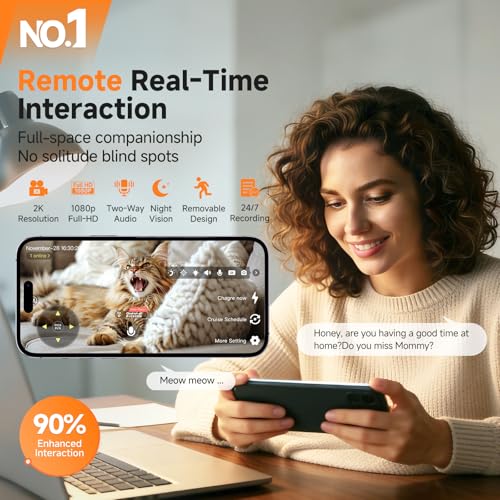Image of A3 AI Pet Companion Robot Pet Robot Camera Automatic Pet Tracking | Plastic | Pet, Child, Security, Elderly | Auto obstacle avoidance, Auto Recharge | 2K