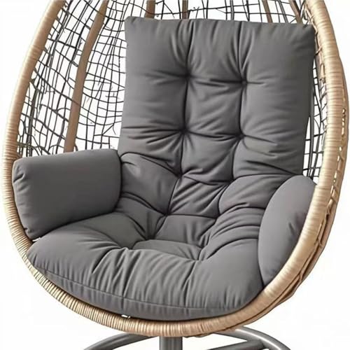 Generisch Hängesessel-Kissen Schaukelsessel-Kissen Indoor Sitzkissen Garten Polster Auflage für Hängeschaukel Hängekorb Waschbar Schaukelstuhl Dicke Hängestuhl Sitzauflage Dark Gray