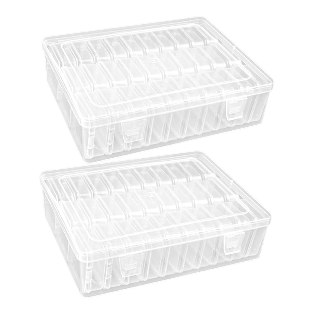Artibetter 2sätze Kunststoffbox mit Deckel Transparent für Kleinteile Aufbewahrungsbehälter Teilebox Bastelbox Perlenorganizer Mini-schmuckorganizer DIY-projekte