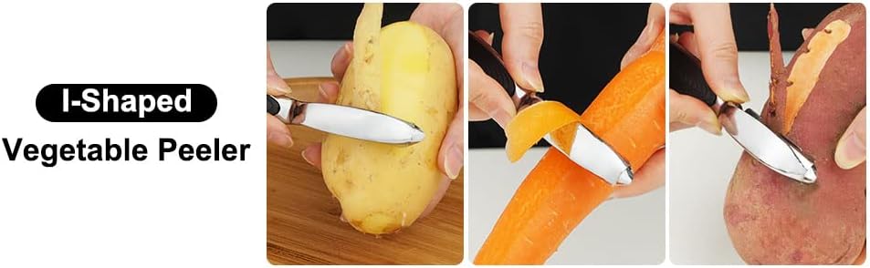 Miniatura 5 de peladores de patatas, pelador de verduras, peladores para cocina, adecuado para cocina, restaurante, pelado y rallador de frutas y verduras