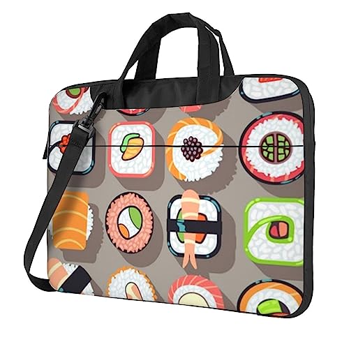 Computer bag ordinateur portable motif sushi avec de nombreux rangements de travail
