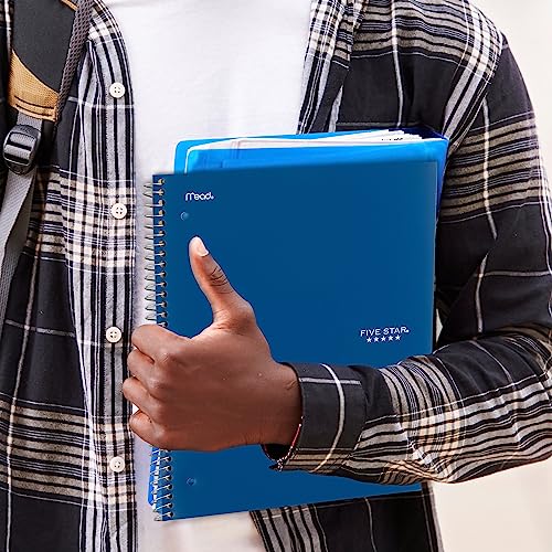 Five Star Spiral Notebook + Study App, 5 Subject, College Ruled Paper, 8-1/2" x 11", 200 Sheets, Fights Ink Bleed, Water Resistant Cover, Pacific Blue (73635) by Five Star - Image 7