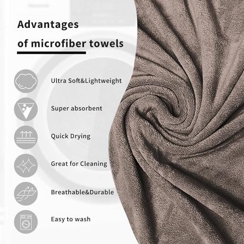 Image of Sassoon Venir Microfiber 1 Piece Kids Bath Towel 450 GSM (50x100cm, Rose Sandstone Color) Ultra Soft Material, Towel for Daily use