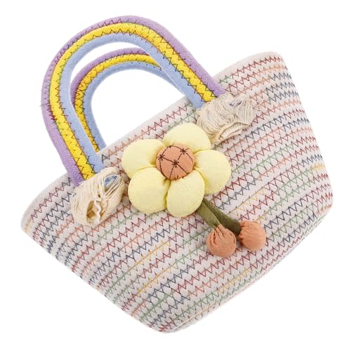 HEMOTON Bolso de Mano para Mujer Bolso de Hombro de Verano Casual Diseño Macramé Colorido Multifuncional para Uso Diario