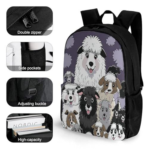 Casual Daypack Multipurpose Anti-Theft Large Capacity Carry On Bag - Old English Sheepdogs Dog Casual Daypack Climbing Shoulder Bag With Padded Straps3