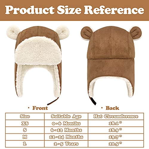 Sarfel Baby Boy Hats Baby Winter Hat Boy Baby Boy Winter Hat With Ear Flaps Toddler Girl Winter Hat Warm Fleece Toddler Boy Hat Brown #TOP3