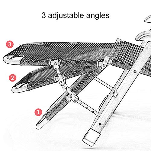 Dual-Use Zero Gravity Reclining Chair,Foldable Office Garden Reclining Lounge,Breathable Sunbath Beach Chaise,Lawn Patio Lounge Chair Grey Thickened Fabric #TOP4