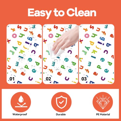 Image of 2 Pack Alphabet Party Tablecloth, 54 x 108 Inch Disposable ABC Plastic Table Cover Educational Themed Table Cloth for Back to School First Day of School Pre K Grad Party Supplies Teacher Decorations