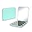 Kintion Pocket Mirror, 1X/3X Magnification LED Compact Travel Makeup Mirror with Light for Purse, 2-Sided, Portable, Folding, Handheld, Small Lighted Mirror for Gift, Cyan