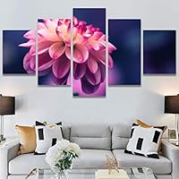 SIGNWIN 5 Panel Canvas Wall Art Flora Snapshot for Home Decorations Ready to Hang - 60