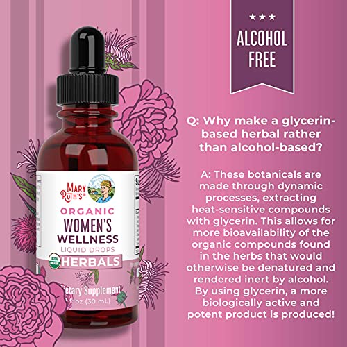 USDA-Organic-Womens-Wellness-Liquid-Herbal-Blend-by-MaryRuths-Includes-Raspberry-Leaf-Eleuthero-Root-Chaste-Tree-Berry-Relaxation-Menstrual-Support-Detox-Support-Non-GMO-Vegan