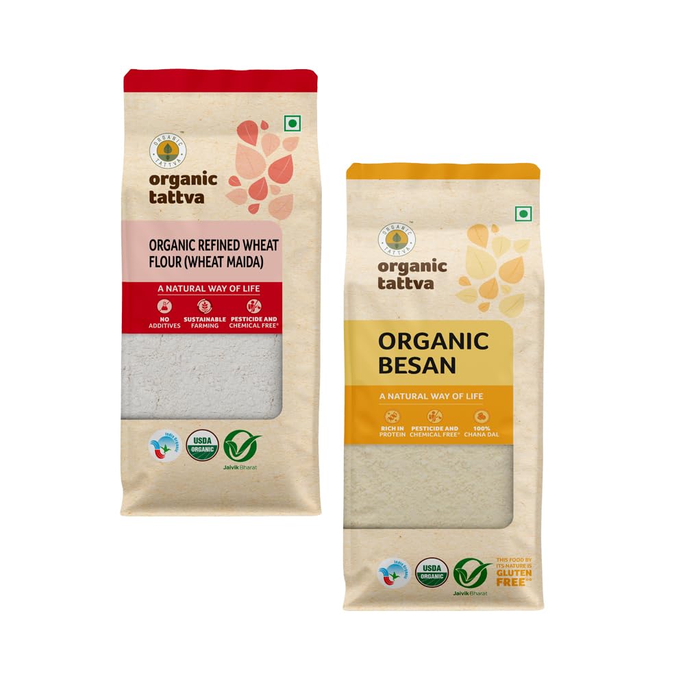 See full amazon price history chart for Organic Tattva, Organic Maida and Organic Gluten Free Besan/Gram Flour Combo, 1 Kg (500 Gram Each) Organic Tattva, Organic Maida and Organic Gluten Free Besan/Gram Flour Combo, 1 Kg (500 Gram Each) (B09Q842FBC) Amazon Price History, Amazon Price Tracker
