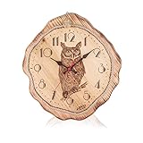 Pirografía búho con reloj con representación del búho, te recordamos que seleccionando el artículo de modo que puedas tener el reloj personalizado con el interior la figura a tu gusto. .