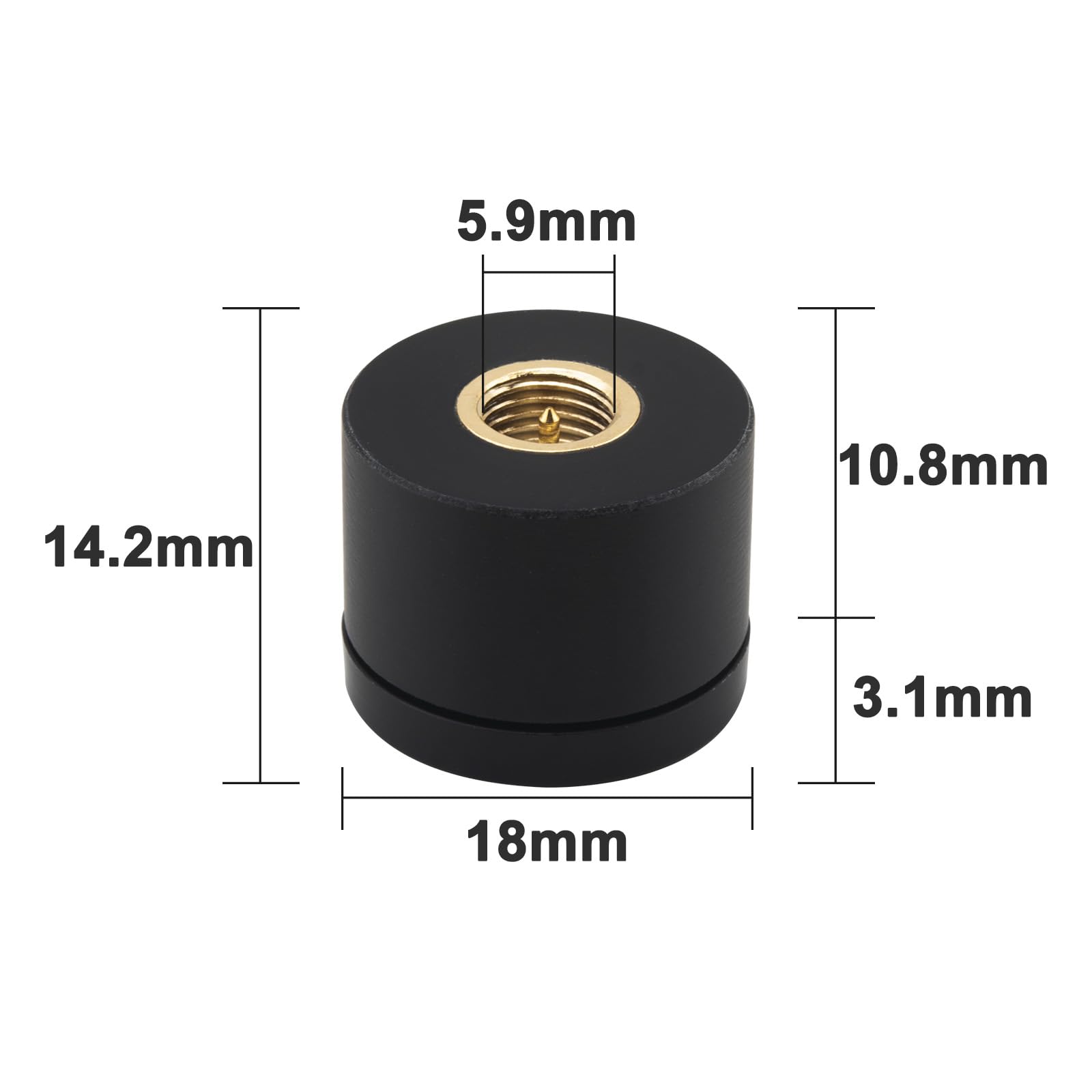 Lot de 2 mini antennes pour caméra 4G LTE 18 mm SMA mâle compatible avec cartes réseau sans fil, cartes mères, routeurs, modules, DTU, drones, lampes de signalisation, caméra de sécurité mobile