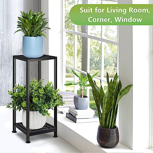 Image of Lilybud--lily Plant Stand Indoor Outdoor Heavy Duty Wrought Iron Pedestal Stands Metal Plant Stand Decorative Flower Stand for Patio Garden Deck Living Room