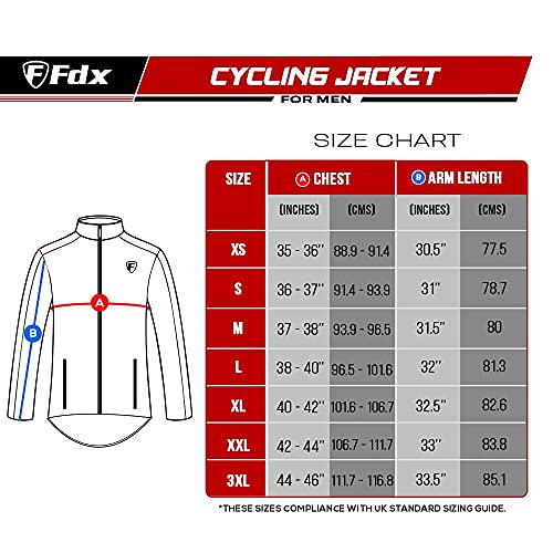 Fdx Men’s Cycling Jacket - Waterproof Lightweight Breathable MTB Cycle Rain Tops - High Visibility Full Sleeves Taped Seams Reflective Jersey - Windproof Coat for Running, Bike Racing(Yellow, X-Large) - Image 7