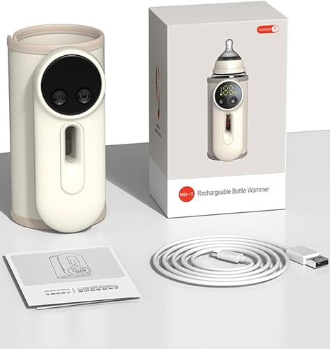 Miniatura 8 de Calentador de biberones portátil para leche materna o fórmula, calentamiento rápido, calentador de biberones recargable sobre la marcha,