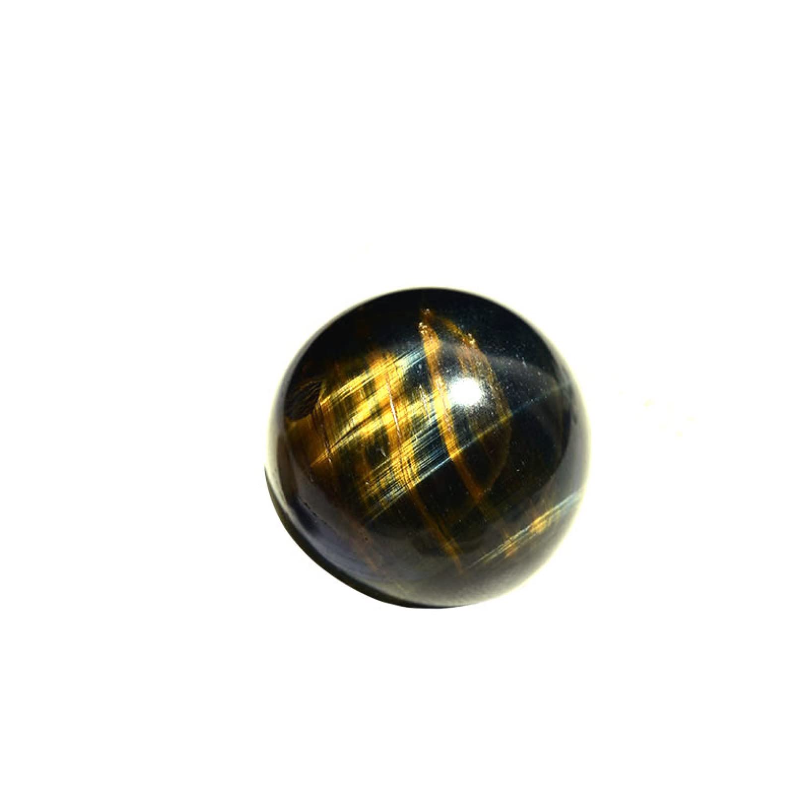 SnamicE Natural crystal rough 1pc Natural Stone Tiger Eye Ball Ornaments Polishing Crystal Sphere Statue Home Decoration Figurine Household,Tiger Eye 1pc-1.26-1.37in