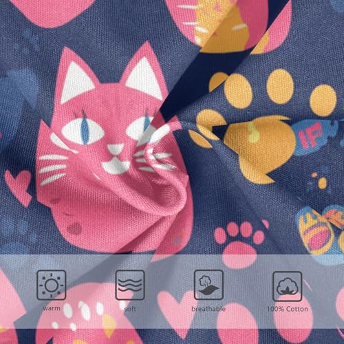 KLL Footprint Cat Toddler Boy Soft Briefs Breathable Undies3