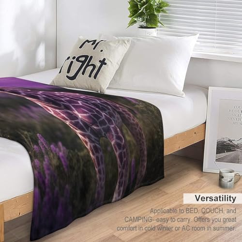 Couverture super douce et moelleuse motif girafe 3D un cocon de tendresse - 7