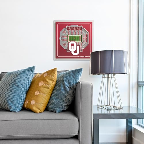 Image of YouTheFan Officially-licensed NCAA Stadium Series 3D Wall Art - multi-layer team stadium replica, detailed sports fan gift, indoor decor