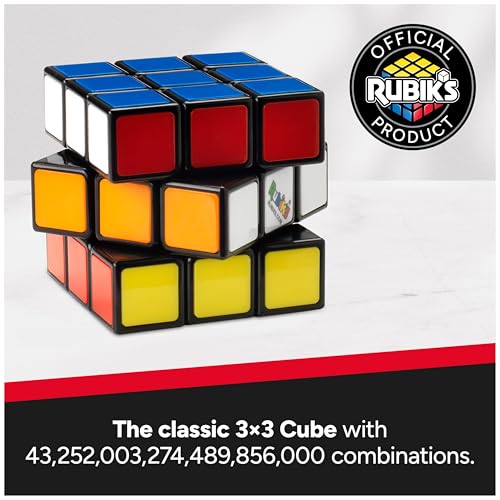 Rubik's Cube, The Original 3x3 Cube, Problem-Solving Brain Teaser, Color-Matching Puzzle, Fidget Toy & Sensory Puzzle, for Ages 8 & Up