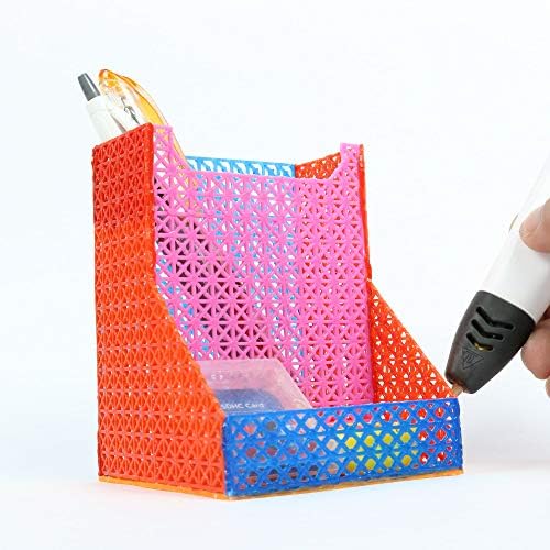 3D Pen Paper Stencils for 3D Pen Mat - Flower Pot, Pen Holder, School Bus, Bird House, Bicycle Templates Compatible with 3Dmate Base 3D Pen Mat (Mat Not Included)