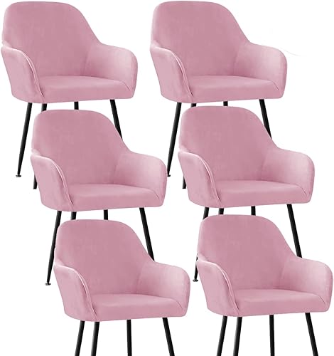 Fundas protectoras de terciopelo elástico para sillas de comedor con brazos y respaldo curvado pequeño, juego de 642 para cocina, oficina, hogar,