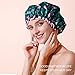 BEAUTAIL Shower Cap, Reusable Bath Shower Caps for Women Long Hair, Double Layer Waterproof Bathing Shower Hat Hair Protector for Kids Girls Men, Flamingo, 1 Pack
