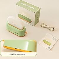 Vista 5 de Bonita luz nocturna para tostadora, lámpara de noche de pan regulable recargable por USB, lámpara de sueño de noche de apagado automático, adorno