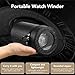 Single Watch Winder for Automatic Watches – Silent Motor, Battery and AC Adapter Powered, 2 Rotating Modes, Portable Watch Winders with Acrylic Window – Automatic Watch Winder Box for Men & Women