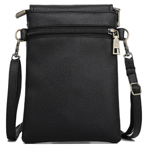SILKAREA Vegan Lychee Leather Small Crossbody Bags for Women Cell Phone Purse Wallet Bag Adjustable Strap2
