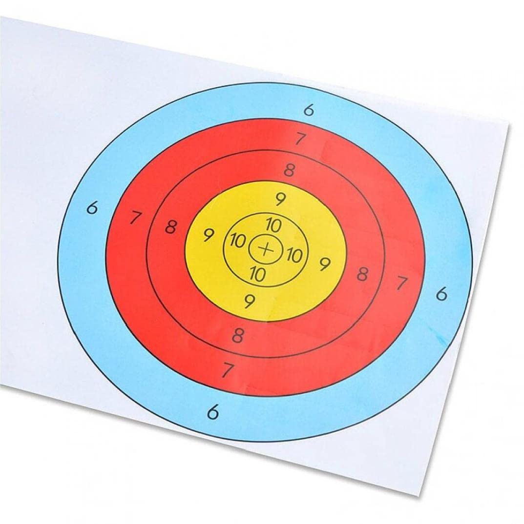 Lot De 24 Cibles Papier Pour Arc - 3 Spots, Taille 25x60 Cm, Pour Tir à L'arc