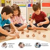 Zestaw 9 drewnianych puzzli 3D – IQ gra logiczna dla dorosłych i dzieci, gra cierpliwości, gra zręcznościowa, pedagogiczna drewniana zabawka na prezent