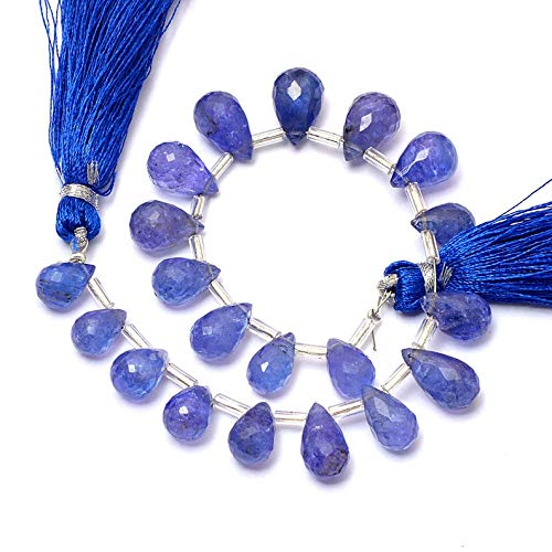 Tanzanite Naturelle Pierres Précieuses Perles Briolette Facettées Forme Larme Gouttes AAA+