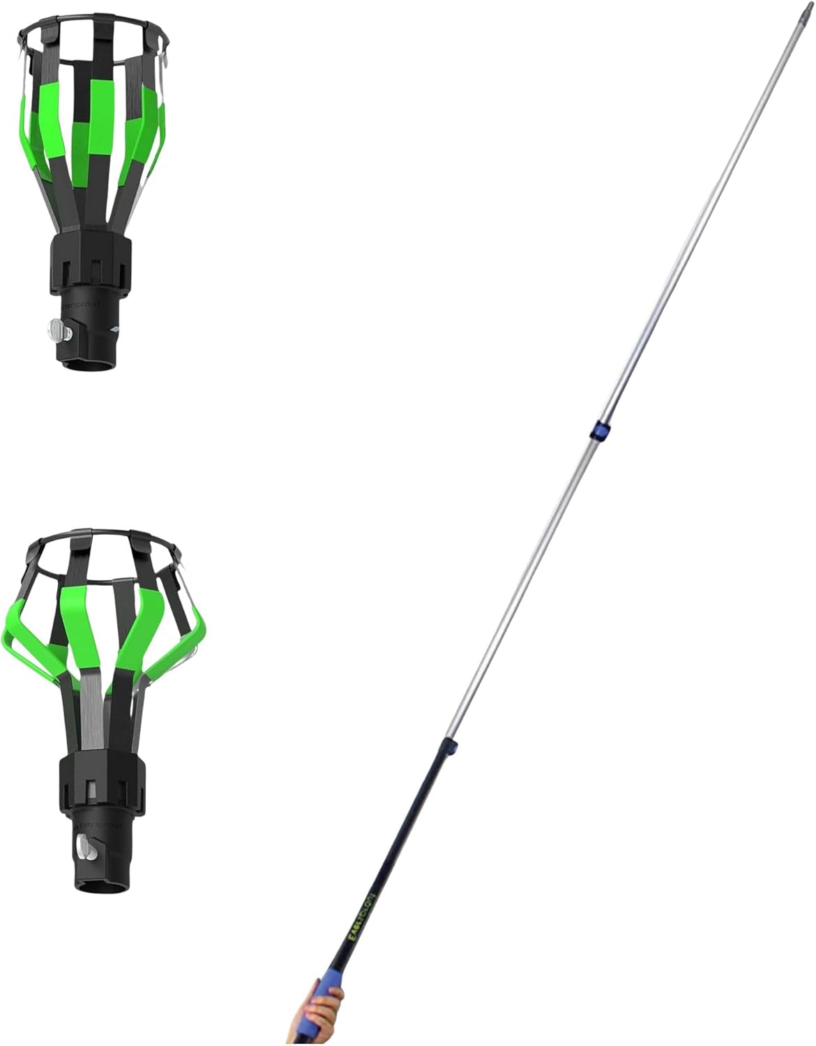 EVERSPROUT Light Bulb Changer with 12 Ft Extension Pole – 2x Gripper Styles for Standard, Recessed & Flood Bulbs – Easy Ladder-Free Bulb Changing Tool for High Ceilings & Hard-to-Reach Fixtures
