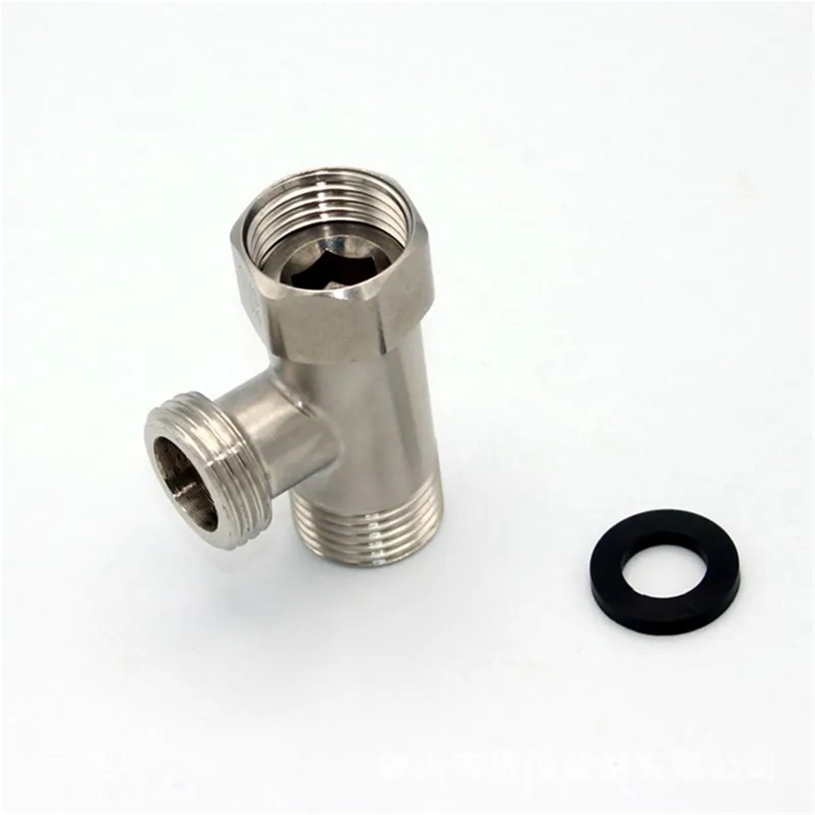 Válvula desviadora de inodoro, adaptador T G1/2 ", válvula T for baño, pulverizador de bidé, accesorio de ducha, válvula angular de grifo de acero inoxidable 304, 2 uds. Para Cocina, BañO