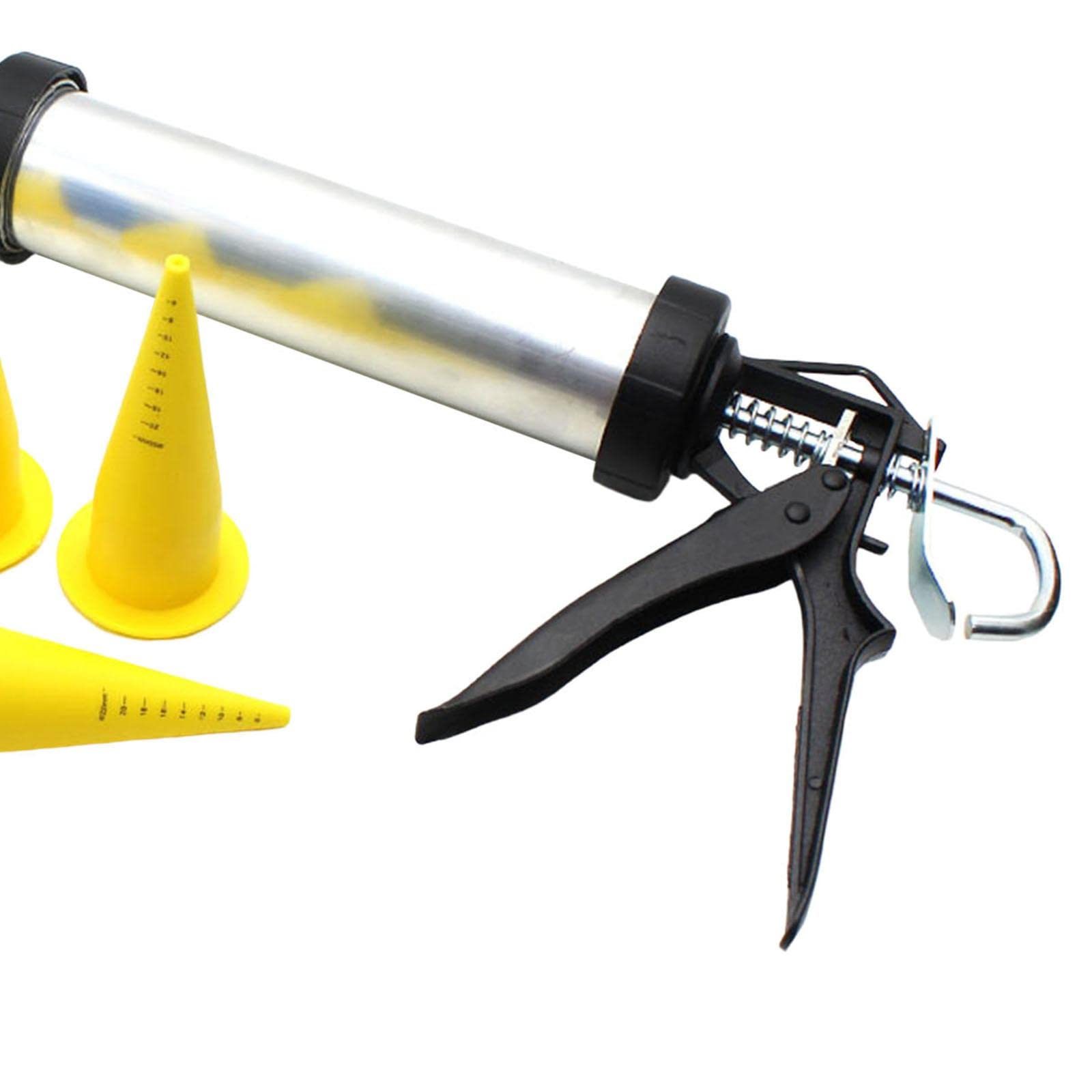 Pistola Boilie da Pesca con 4 Ugelli Ricambio per Esche Carp Fishing 6-22mm Diametro 23.5cm