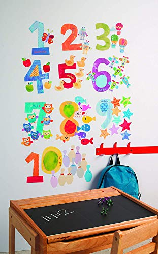 Wallies Counting Numbers Vinyl Decals, Assorted #TOP3