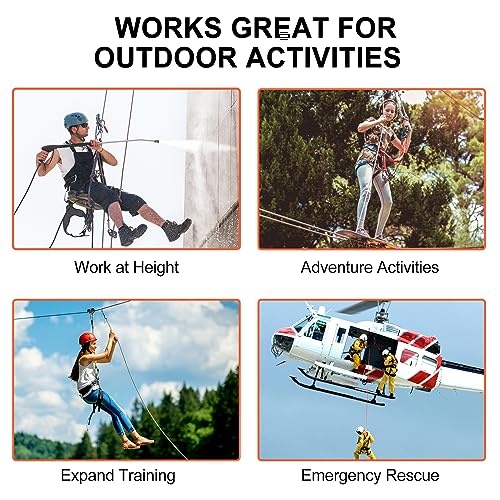 Image of NewDoar 30 KN CE Certified Large Rescue Pulley Single /Double Sheave with Swing Plate