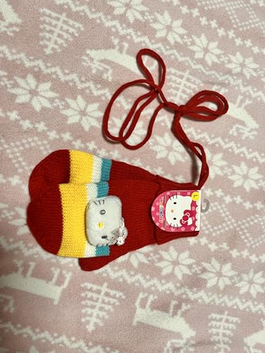 Kitty's Red Mittens with Adorable Face - Officially Licensed - Ideal for Little Girls2