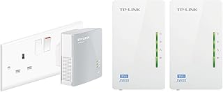 TP-Link TL-WPA4220T KIT 2-Port Powerline Adapter WiFi Starter Kit, Range Extender, Broadband/WiFi Extender, WiFi Booster/Hotspot, No Configuration Required, UK Plug